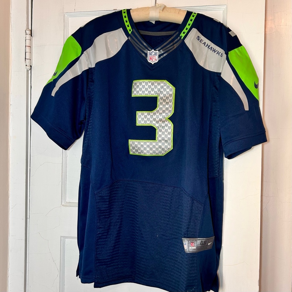 Nike Russel Wilson Seattle Seahawks Jersey Large (48) Blue Green - Picture 4 of 7